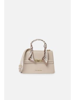 Van Heusen - Women Beige Solid Casual Sling Bag With Detachable Strap