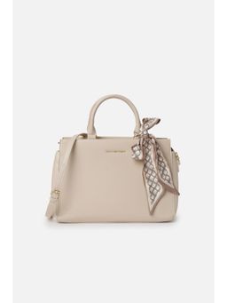 Van Heusen - Women Beige Solid Casual Sling Bag With Detachable Strap