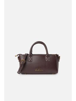Van Heusen - Women Brown Solid Casual Sling Bag With Detachable Strap