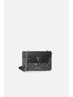Van Heusen - Women Black Print Casual Sling Bag With Detachable Strap
