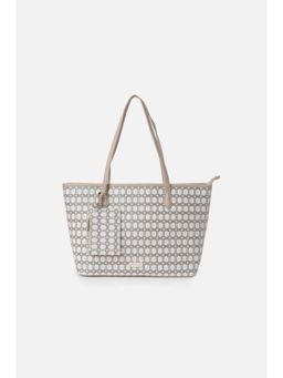 Van Heusen - Women Beige Print Casual Tote Bag
