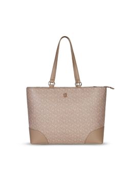 Tommy Hilfiger - Logo Beige Polyurethane Tote Bag