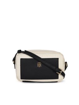 Tommy Hilfiger - Colorblock Beige Polyester Sling Bag