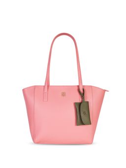 Tommy Hilfiger - Solid Pink Polyurethane Tote Bag