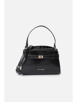 Van Heusen - Women Black Textured Casual Handbag