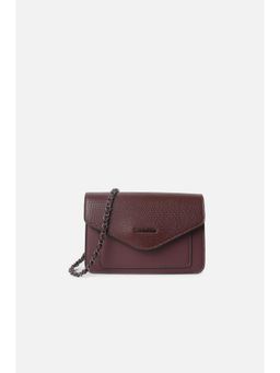 Van Heusen - Women Brown Textured Casual Sling Bag With Detachable Strap
