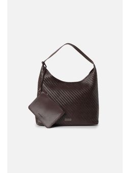 Van Heusen - Women Brown Textured Casual Handbag