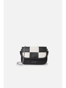 Van Heusen - Women Black Colorblock Casual Sling Bag With Detachable Strap