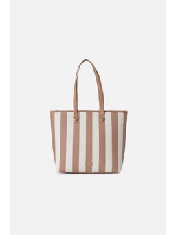 Van Heusen - Women Beige Stripe Casual Tote Bag