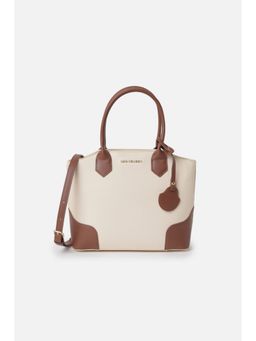Van Heusen - Women Beige Colorblock Casual Handbag