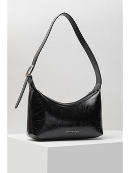 Van Heusen - Women Black Textured Casual Handbag