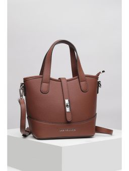 Van Heusen - Women Brown Textured Casual Handbag
