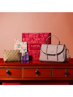 Lavie - Scarlet Women Satchel Bag With Detachable Strap, Pouch, Diary & Perfume (L)