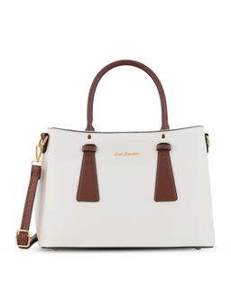 Lavie Signature - Rowan Women's Satchel Bag With Detachable Strap - Off White (M)