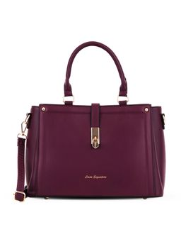 Lavie Signature - Rivera Women's Satchel Bag With Detachable Strap - Maroon (M)