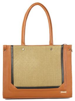 Stamp - Leather Tan Womens Vegan Leather Handbag