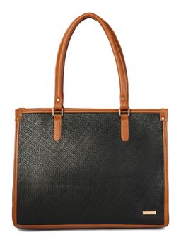 Stamp - Leather Black Womens Vegan Leather Handbag