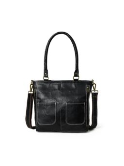 MaheTri - Black Terry Tote Bag With Detachable Strap