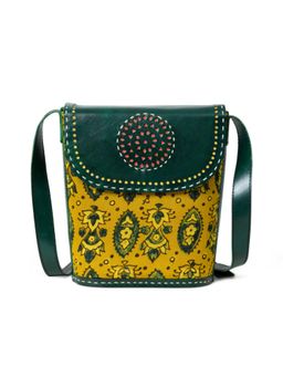 MaheTri - Vibrant Heritage Ajrakh Satchel Bag