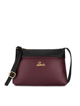 Lavie - Vionna Colourblock Topzip Sling Bag - Maroon (M)