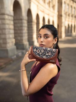 Zouk - Chittoor Blue Kalamkari Kyra Flap Wallet