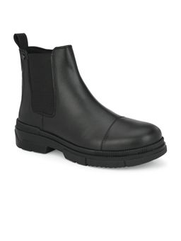 Delize - Mens Black Solid Ankle Shoes