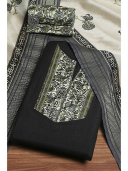 Biba - Black Cotton Modal Digital Print Unstitched Dress Material