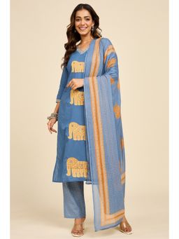 Alaya by Stage3 - Azure Caravan Embroidered Kurta with Pant