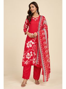 Alaya by Stage3 - Scarlet Cotton Kurta with Pant