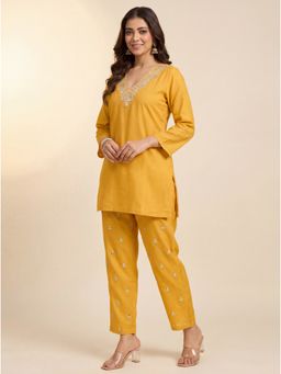Alaya by Stage3 - Yellow Zari Kurta with Pant