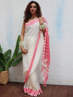 Chidiyaa - Uma Vaarahi Handwoven Linen Cotton Jamdani Saree