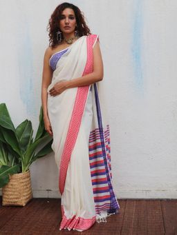 Chidiyaa - Uma Katyayani Handwoven Linen Cotton Jamdani Saree
