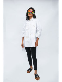 Studio Moda India - White Sensility Beach Shirt