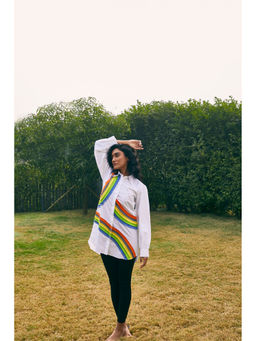 Studio Moda India - White Ivy Rainbow Shirt