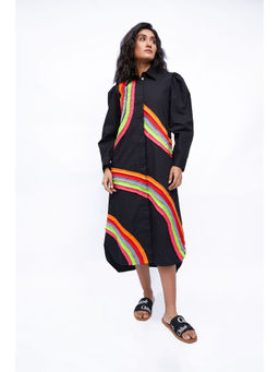 Studio Moda India - Black Ivy Rainbow Long Dress