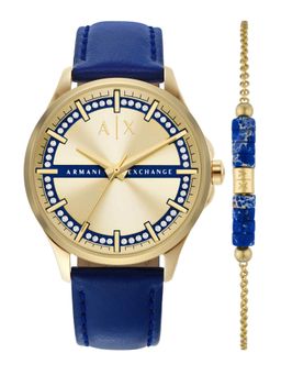 ARMANI EXCHANGE - Blue Strap Watch Set Ax7135