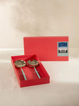 Freedom Tree - Phases Enamel Painted Steel Salad Server Set (Set Of 2)