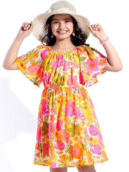 Hola Bonita - Multi-Color Printed A-Line Dress