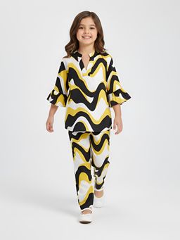 Bella Moda - Green Printed Regular Tunic with Pant