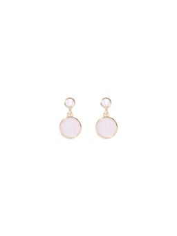 Forever New - Fleur Moon Pink Stone Drop Earrings