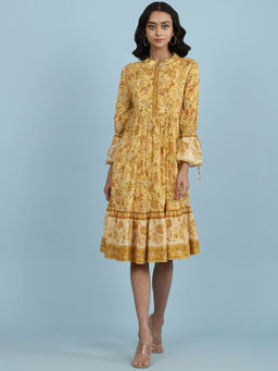 Aarke Ritu Kumar - Yellow Printed Dress
