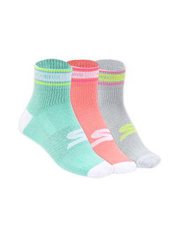 SKECHERS - Womens Non Terry Ankle Socks (Pack Of 3) (L)