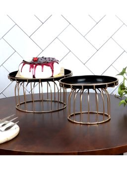 Amaya Decors - Black Gold Metal Cake Stands
