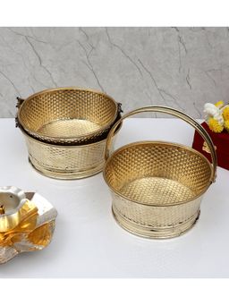 Amaya Decors - Brass Hammered Baskets