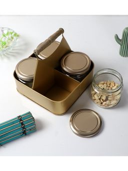 Amaya Decors - Metal Basket with Jar