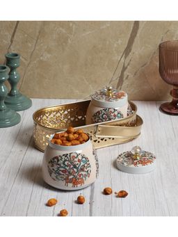 Amaya Decors - Peacock Jar with Basket