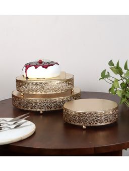 Amaya Decors - Round Etching Flower Buffet Risers