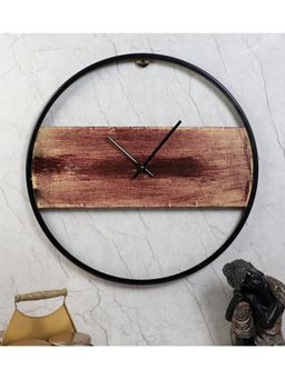 Amaya Decors - Brown & Black Ring Wall Clock