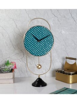 Amaya Decors - Round Hammer Green Table Clock