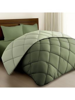 Story@Home - Solid Double Comforter For Ac Room Green Queen